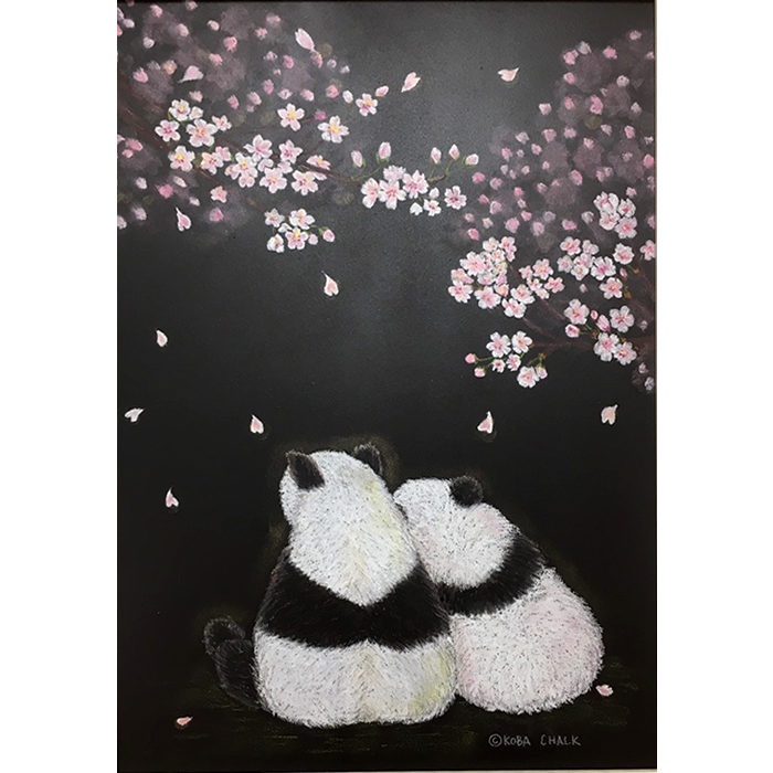 2025年4月／『夜桜を楽しむシャオシャオとレイレイ』